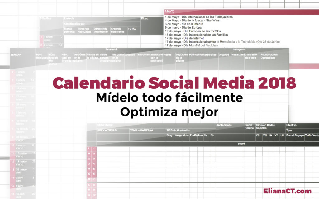 Calendario Estratégico Social Media 2018